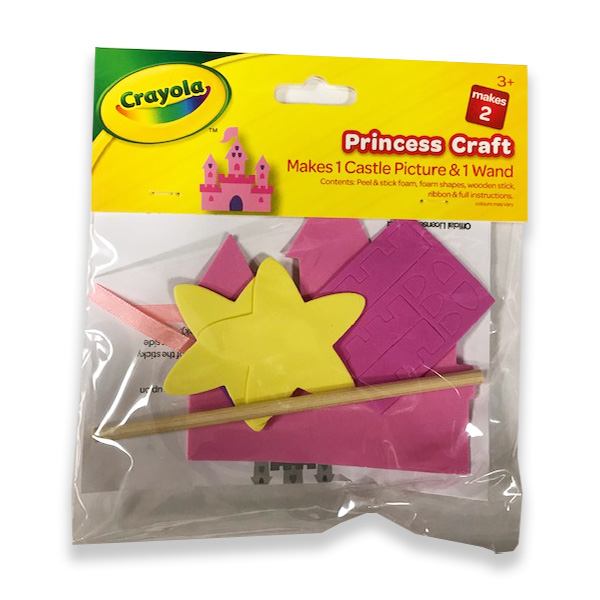 Crayola Princess Craft Makes 1 Castle Picture & 1 Wand RRP £1 CLEARANCE XL 99p